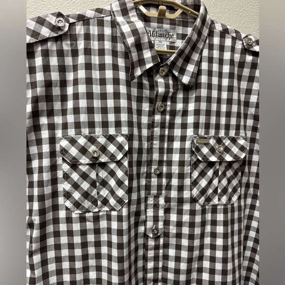 Abalanche Brownand White Casual Button Down Shirt size 3XL - Picture 5 of 7